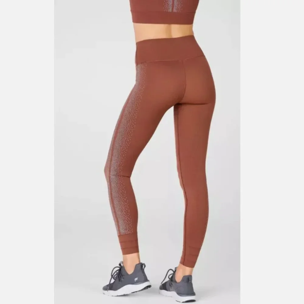 Fabletics SculptKnit‎ High Waist Leggings Womens Size Large Compression Printed